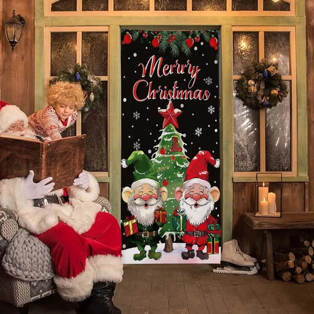 Cubierta De Puerta De Navidad Decoración