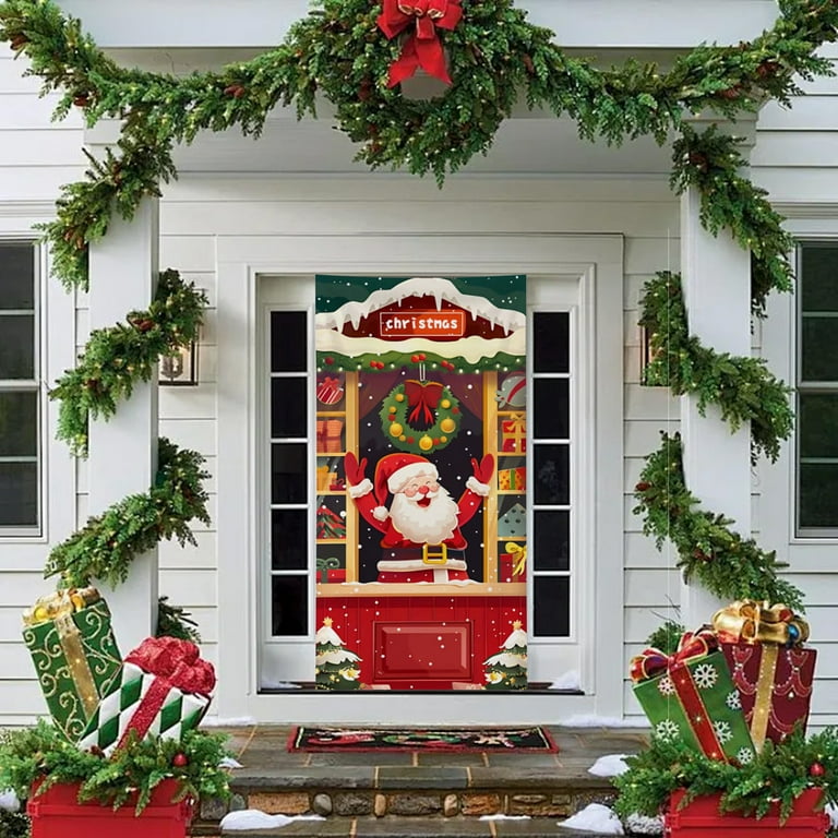 Cubierta De Puerta De Navidad Decoración