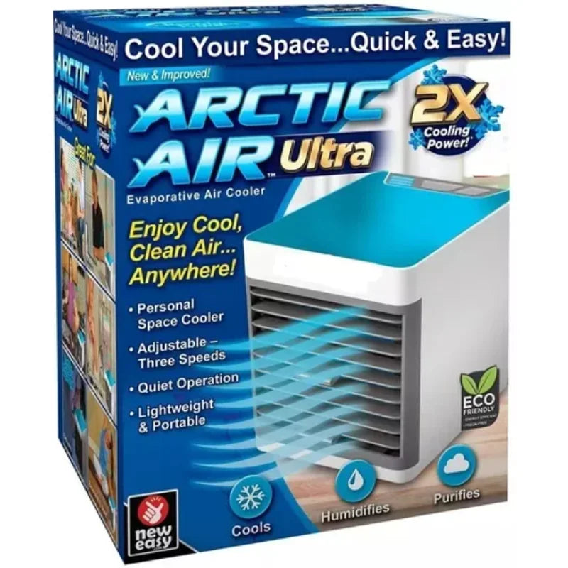 Mini Enfriador de Aire Evaporativo Portátil – Silencioso y Recargable USB