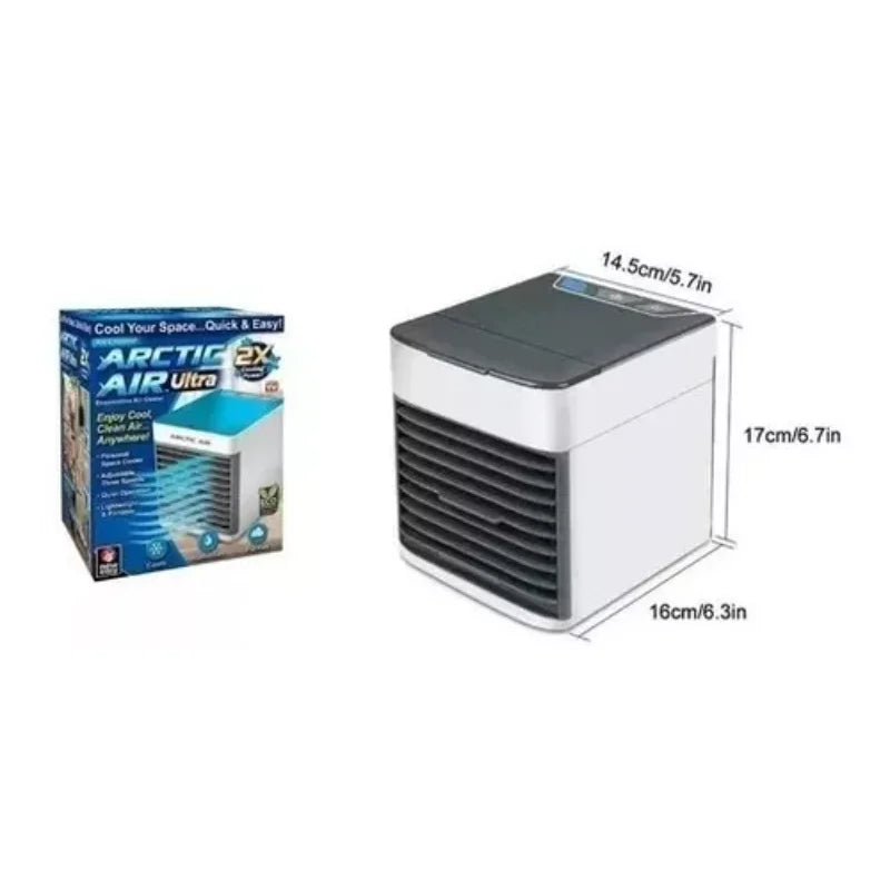 Mini Enfriador de Aire Evaporativo Portátil – Silencioso y Recargable USB