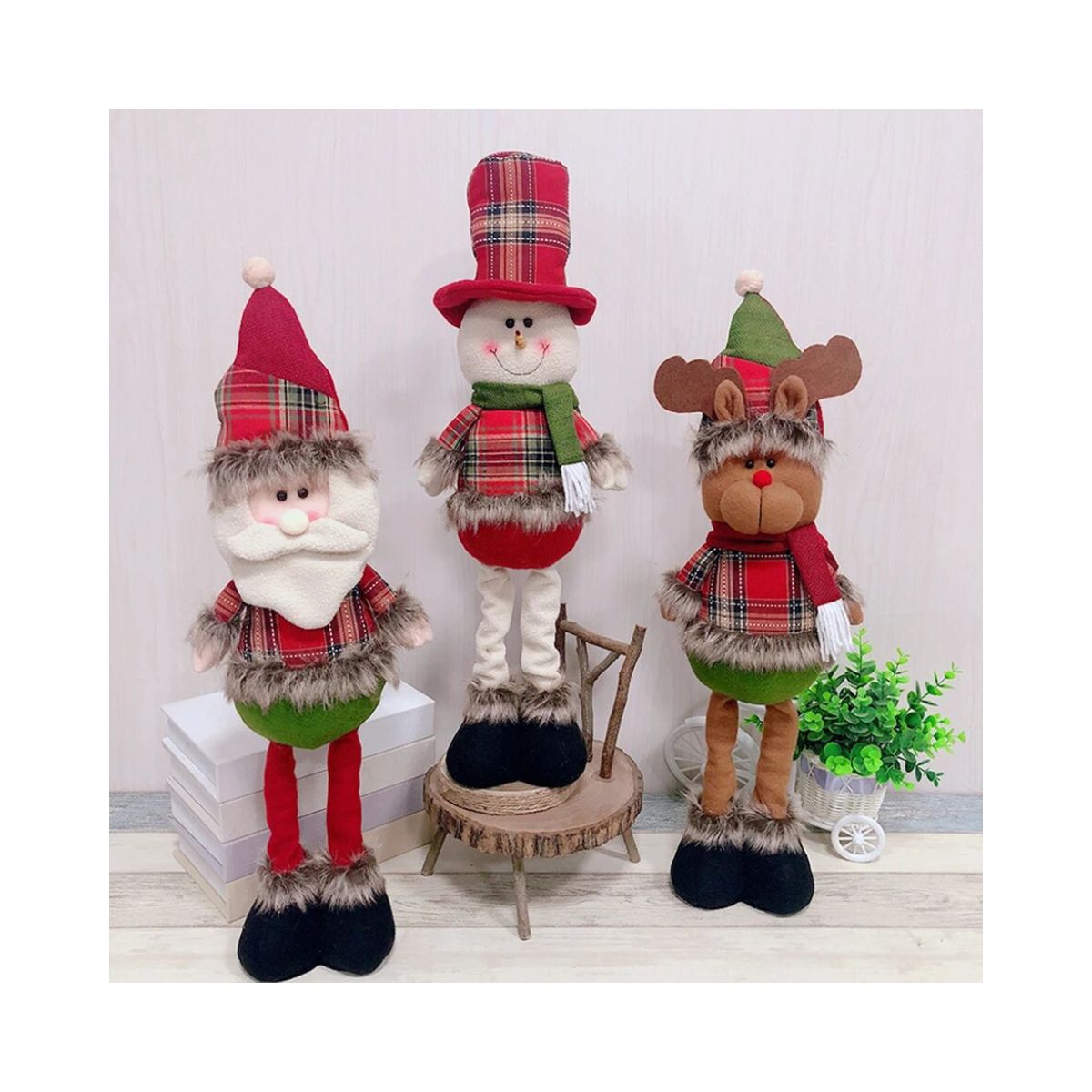 Decoraciones navideñas muñecos de pie