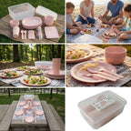 Set de Picnic 34 Piezas para 6 Personas – Portátil y Reutilizable