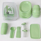 Set de Picnic 34 Piezas para 6 Personas – Portátil y Reutilizable