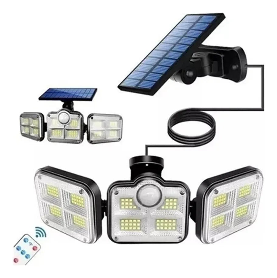 Foco Solar con Sensor de Movimiento 120° LED – Luz Automática Exterior